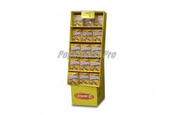China Eco Friendly Paper 5 Shelves Side Wing Display Free Standing Easy Assembly supplier