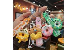 China Cute Girls Silicone Key Chain with Cartoon Design Flexible and Durable supplier