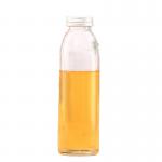 Empty Round Glass Juice Bottles , Portable Raindrop Flavored Water Bottle for sale