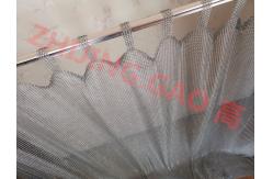 China Height 3m Width 8m Titanium Plating Silver Chain Mail Ring Mesh Closure Curtain supplier