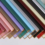 New Simple Frame Jelly Film Solid Color Soft Light Paper Flower Bouquet Wrapping Paper Gold Edge Matte Fresh Flower Wrapping Paper DIY Materials for sale