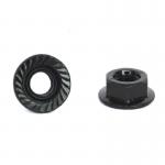 Black Zinc Coated Stainless Steel Nuts Lock Type Grade 4.8 M3-M12 Serrated Flange for sale