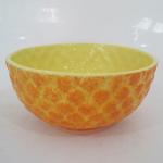 Ceramic 2D Pineapple Serving Bowl Dishwasher Safe For Salad for sale