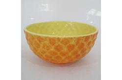 China Ceramic 2D Pineapple Serving Bowl Dishwasher Safe For Salad supplier