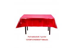 China Oil Proof Metallic Sparkling Tablecloth 137x274cm For Dining Table supplier