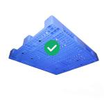 Stackable HDPE Reusable Plastic Pallet 5T Load Blue Food Grade Single Faced for sale
