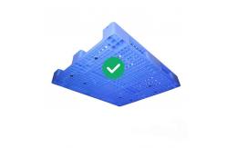 China Stackable HDPE Reusable Plastic Pallet 5T Load Blue Food Grade Single Faced supplier