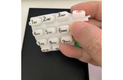 China Screen Printing Rubber Keypads For Handheld POS Terminal supplier