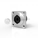 China Manufacture Square Shape Four Thru Holes Loudspeaker Connector 4 Pins Male Connector for sale