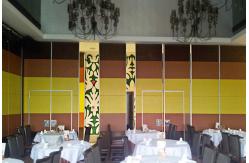China Melamine Surface Collapsible Sliding Partition Walls For Hotel / Teaching Center supplier