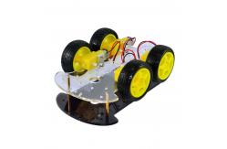 China DC 6V DIY Smart Robot Car Extended Edition Four Wheel Drive Double - Deck supplier