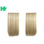 100% Synthetic Hair Extensions Long Straight Wave Blonde Color For Adults for sale