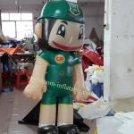 Inflatable green robot model carton for sale