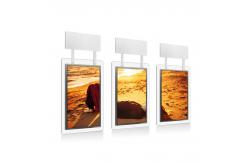 China Hanging High Brightness LCD Display Dual Screens With 700nits 65 4K Touching supplier
