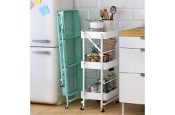 China Mobile Three Tiers Metal Rolling Cart Trolley Storage With Wheels supplier