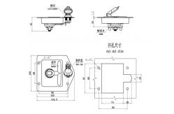 China Recessed Folding T Handle Tool Box Locks Chrome Surface Cabinet Panel Lock supplier