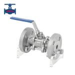 High and Normal Temperature Three-Piece Flanged Ball Valve with Direct Mounting Type for sale