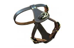 China Leather Pet Harness Leash For Medium Dogs Pit Bull Boxer Mastiff supplier