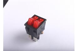 China Double Push Button Rocker Switch Illuminated On - Off / On - On Simple Drive supplier