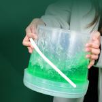 UMETASS 2L Food Grade Clear Plastic Bucket with Printed Lids and Pastic Handle