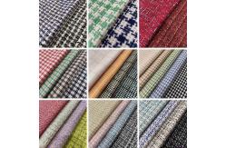 China Polyester Shiner Knitting Houndstooth Suit Tweed Wool Fabric Stock supplier