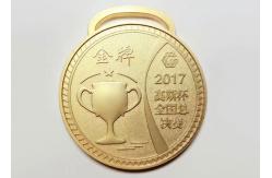 China First Place Metal Custom Sports Medals 4mm Thickness With Trophy Cup Pattern supplier