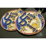 Potter Running Metal Award Medals With Smooth Or Sandblasted Back Customized Shape