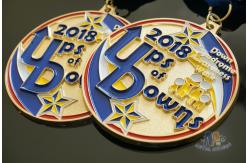 China Potter Running Metal Award Medals With Smooth Or Sandblasted Back Customized Shape supplier