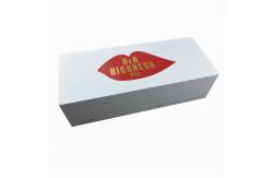 China Luxury Retail Lip Gloss Boxes Red Printed Custom Hole Insert supplier