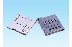 China 1.5mm High SIM Card Connector 60 Milliohms Max Contact Resistance ISO9001 supplier