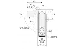 China Flat Electrical Cabinet Door Lock Powder Coated OEM For ToolBox supplier