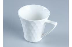 China Simple Emboss 16pc White Porcelain Dinnerware Sets supplier