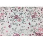 Floral Embroidered Mesh Lace Fabric , Embroidered Tulle Lace Fabric For Wedding Dress for sale