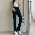 Dark Blue High Waist Stretch Pencil Jeans Nine Points