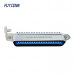 Plastic Hood Solder Cup Centronics 50 Pin Connector With L Shape Cover