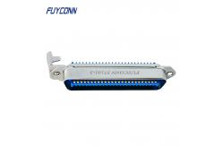 China Plastic Hood Solder Cup Centronics 50 Pin Connector With L Shape Cover supplier