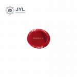 Metal Round Aluminum Adhesive Labels Embossed Glossy Red Plate for sale
