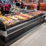 Stainless Steel Meat Display Freezer No Door Butchery Showcase Chiller for sale