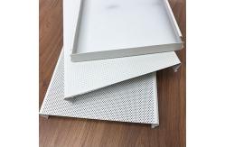 China 300mm Width Plank Ceiling Tiles Windproof Exterior Plain Perforated Pattern supplier