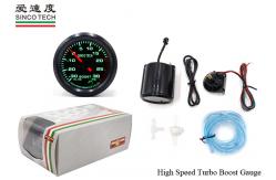 China 6341 52mm Digital Boost Gauge , Green Boost Gauge  Boost Sensor Signal supplier