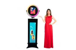 China Electronic Ipad Selfie Photo Booth Detachable Top Handle Built In Light Strips supplier