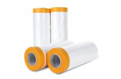 China PE Transparent  Pre Taped Masking Film Paper Dustproof Auto Painting supplier