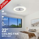 22 Blade Size CB Certificate Smart Remote WiFi Control Round Design LED Ceiling Fan for sale