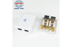 China Double Port FTP Surface Mount Box CAT6 3U Gold Plating supplier