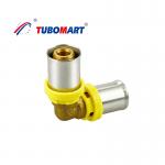Natural Brass Customized PEX Press Fittings For PEX AL PEX Pipes