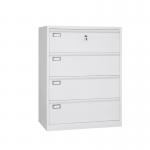 Cyber Lock Lateral Metal Four Drawers Storage Cabinet RAL Color for sale