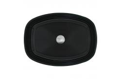 China High Glossy Black Tempered Bathroom Wash Basins Smooth Interior And Exterior supplier