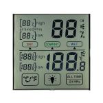 HTN Segment Code LCD White Blacklight Indoor Hygrograph Customizable Display for sale