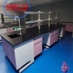 Chemical Resistant  Chemistry Lab Workbench Wood Lab Casework With Multiple Cabinets