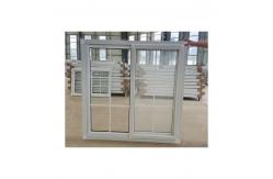 China Chinese Top Hardware UPVC Sliding Windows Custom Grill Design With Mosquito Net supplier